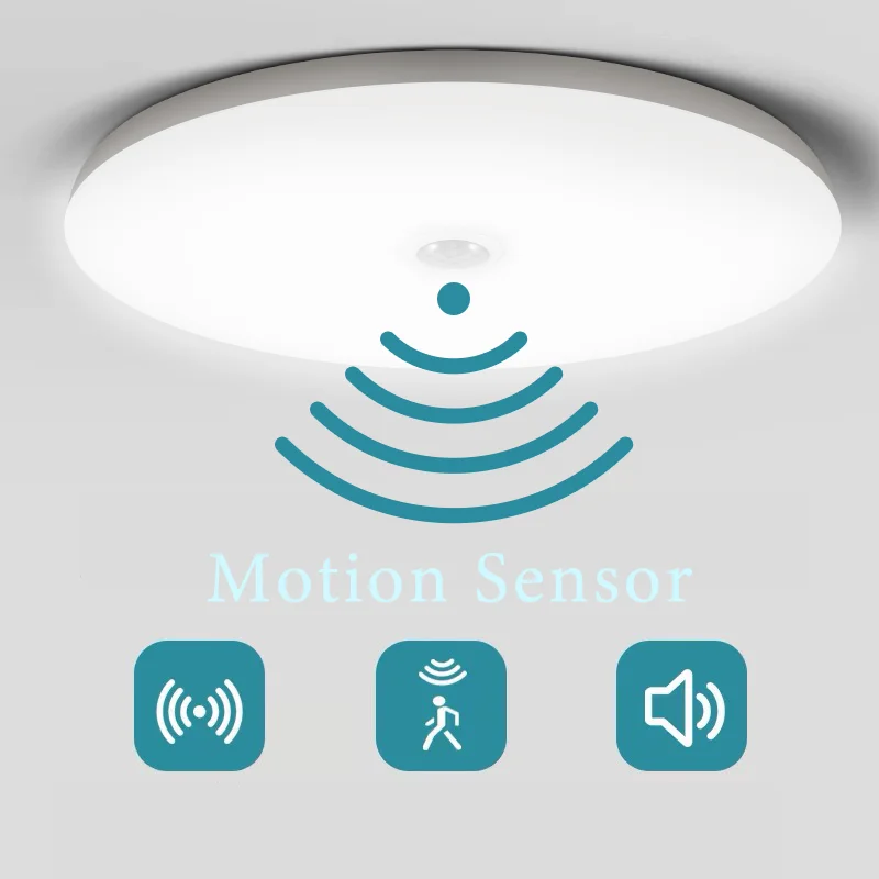 Motion Sensor PIR LED Ceiling Lamp 110V 220V Corridor Bedroom Toilet Light Human Body Induction