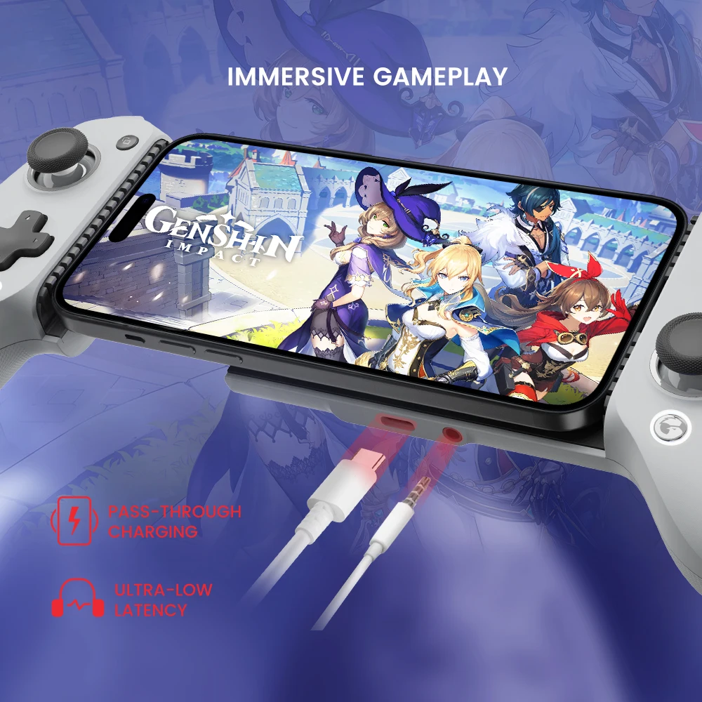GameSir G8 Galileo الهاتف المحمول غمبد أذرع التحكم في ألعاب الفيديو قاعة تأثير عصا التحكم آيفون 15 أندرويد الهاتف المحمول سحابة الألعاب