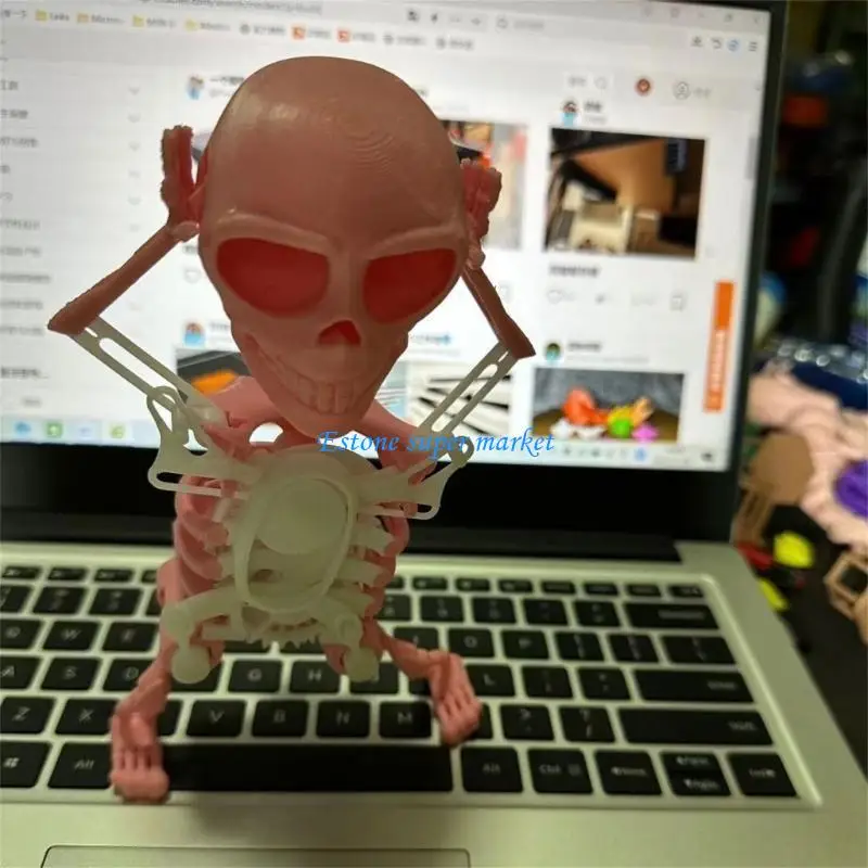 090B Brinquedo relógio dançando figuras esqueleto brinquedo corda engraçado travessura brinquedo Halloween