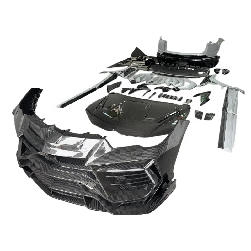 For Lamborghini Urus Upgrade 3rd Generation M Style Dry Carbon Fiber Front Bumper Rear Bumper Side Skirt Rear Spoiler Exhaust