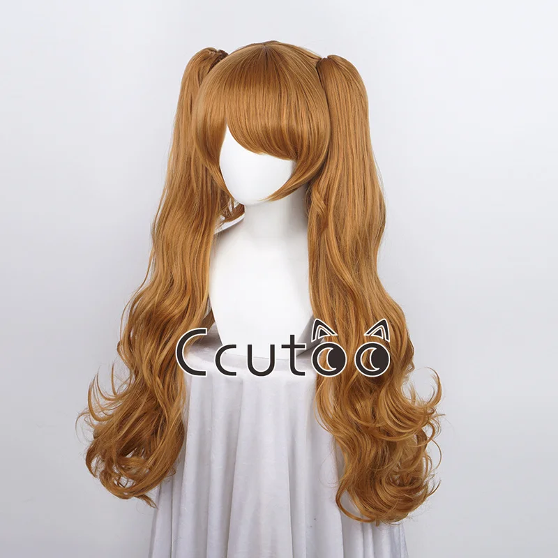 Charlotte Pudding Wig Long Curly Double Chip Ponytails Synthetic Cosplay Wigs Hair Heat Resistance Fiber