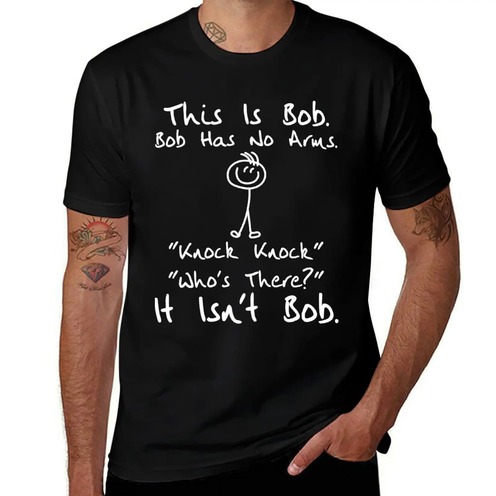 

This is Bob, Knock Knock Joke Funny T-Shirt plain sublime croswit shirt man graphic shirts t shirts for men