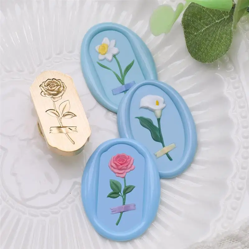 Retro Flower Plants Wax Seal Stamp Vintage Sealing Stamp Head For Scrapbook Envelopes Wedding Invitations Gift Cards Packaging