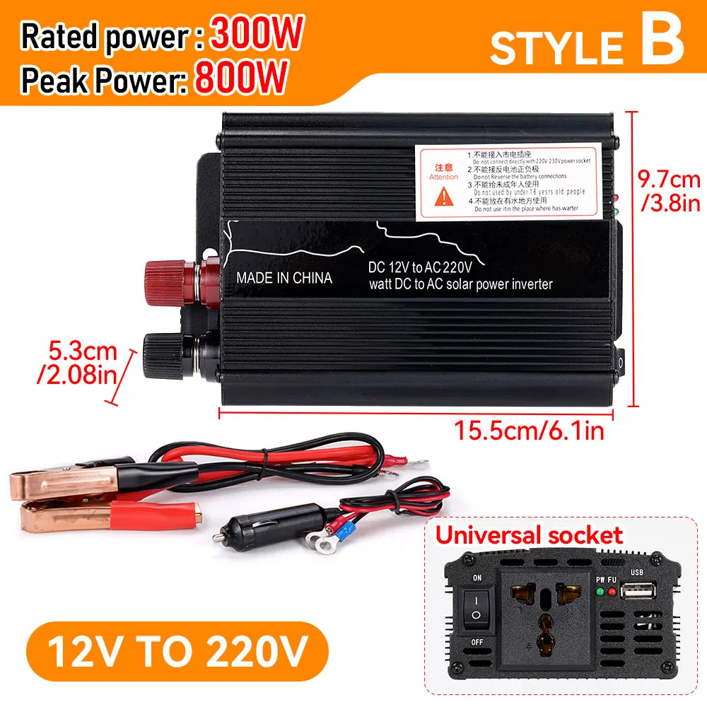 1000W Modified Sine Wave Power inverter DC 12V To AC 220V Car Power USB Inverter Sine Wave Converter