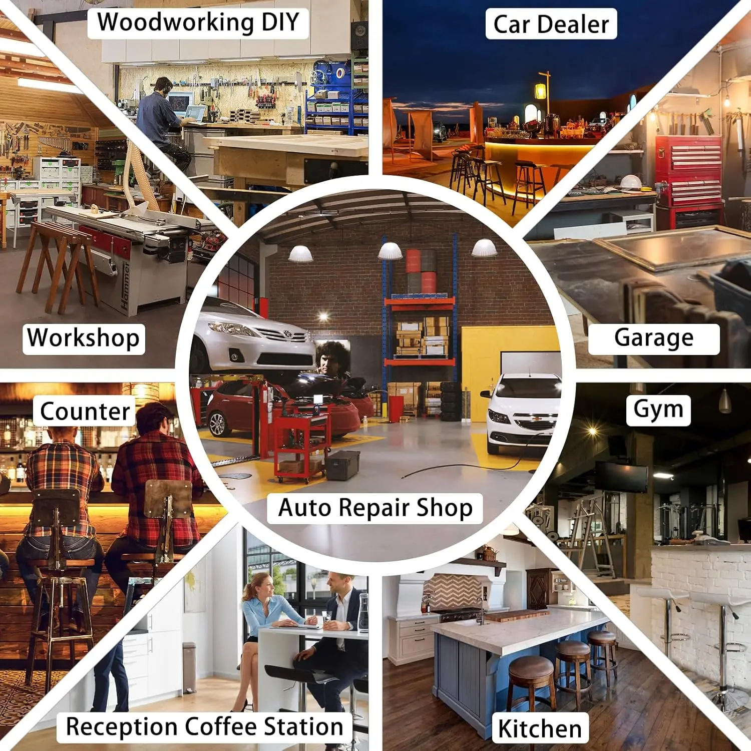 مقعد ورشة عمل قابل للتعديل مع مسند ظهر، 360 درجة ° مقعد دوار PVC، سعة 300 رطل، كرسي جراج أحمر عالي التحمل #4