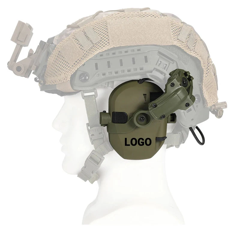Airsoft Shooting Noise Reduction Earmuffs Tactical Helmet Mounted Electronic Hearing Protector Sound Amplification Headphone