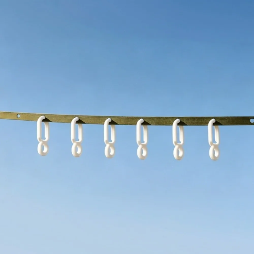 Windproof Outdoor Clothesline with 6 Clips Adjustable Non-Slip Portable Storage Lanyard Space-saving Multifunctional
