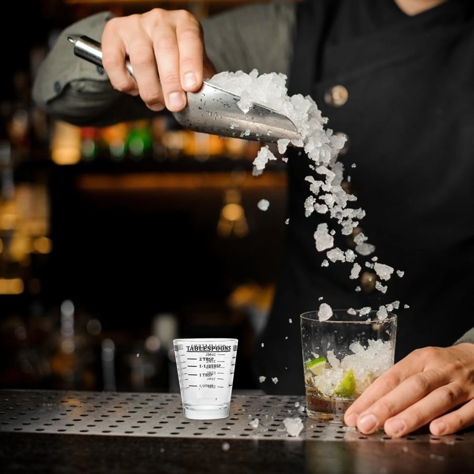 

2Pcs 30ml Clear Glass Measuring Cup Heavyweight Accurate Measurement Kitchen Baking Supplies Black Red