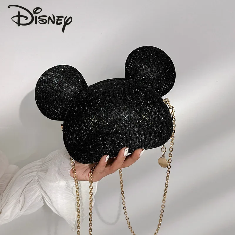 

MINISO Mickey New Women's Crossbody Bag Fashionable High Quality Women's Dinner Bag Premium Multi Functional Chain Women's Bag