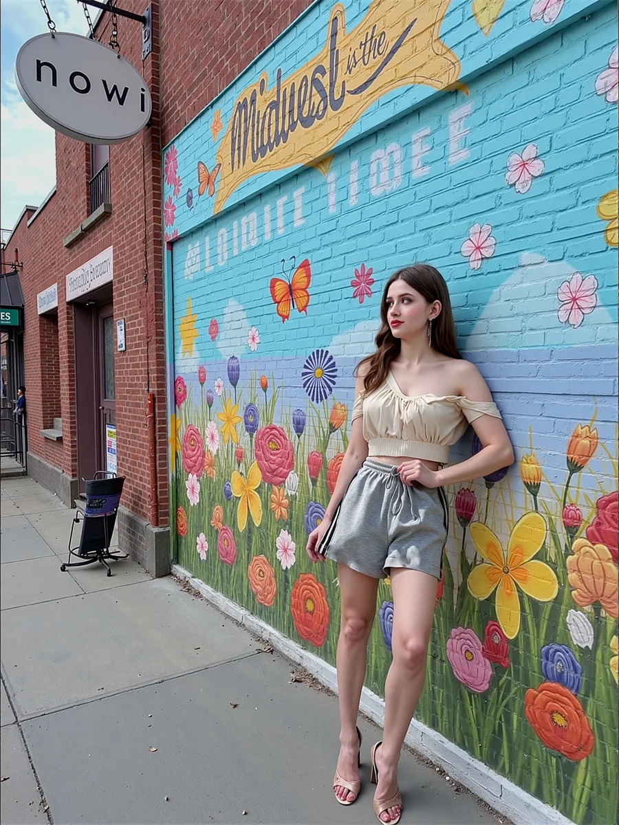 Sportieve shorts met zijstreep Dames Kant Mini Slim Fit Ruffle Club Night School Kawaii Meisjes Stijlvol Esthetisch Trendy Zomer