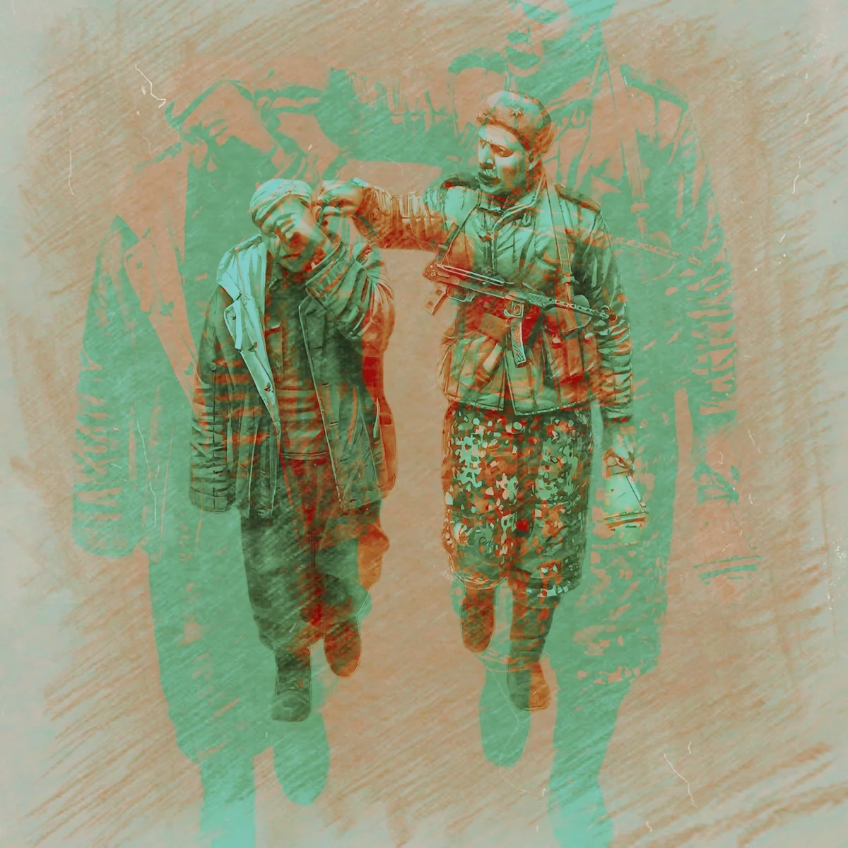 

Набор неокрашенных моделей из смолы в масштабе 1/35, военная тематика, советские разведчики и захваченные немецкие дети, несобранные и неокрашенные, GK, 1478R