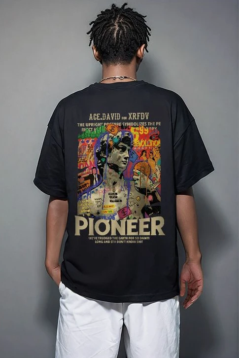 

2025 Summer Trend Fashion Brand Men's and Women's Classic Tee David Print Cotton Round Neck Short Sleeve Casual T Shirt