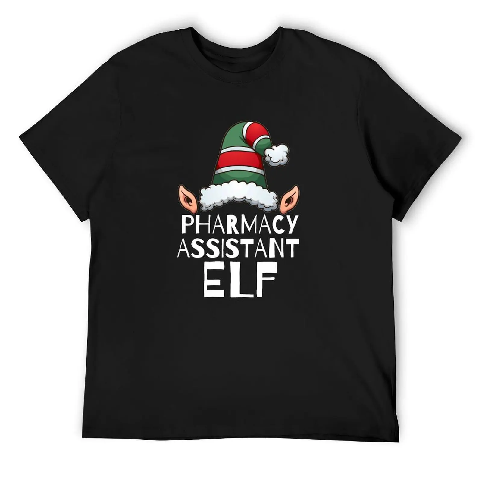 Pharmacy Assistant Elf Christmas Holidays Xmas Elves T-Shirt sweat street wear workout shirts for men