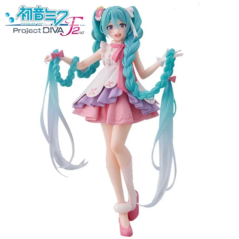 20cm Anime Hatsune Miku Figure Virtual Singer Kawaii Cute Beautiful Girl Sakura Miku Action Figurine Doll Garage Kits Model Toys