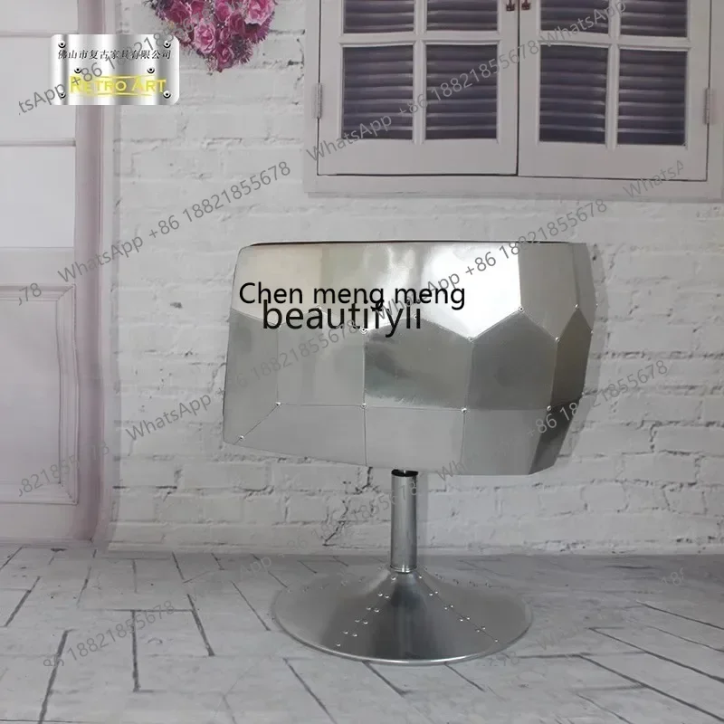 cn8617 ss New style Fashion Creative Diamond Single Sofa Chair Leather Aluminum Leather Metal Clubhouse Chair Reception Chairss