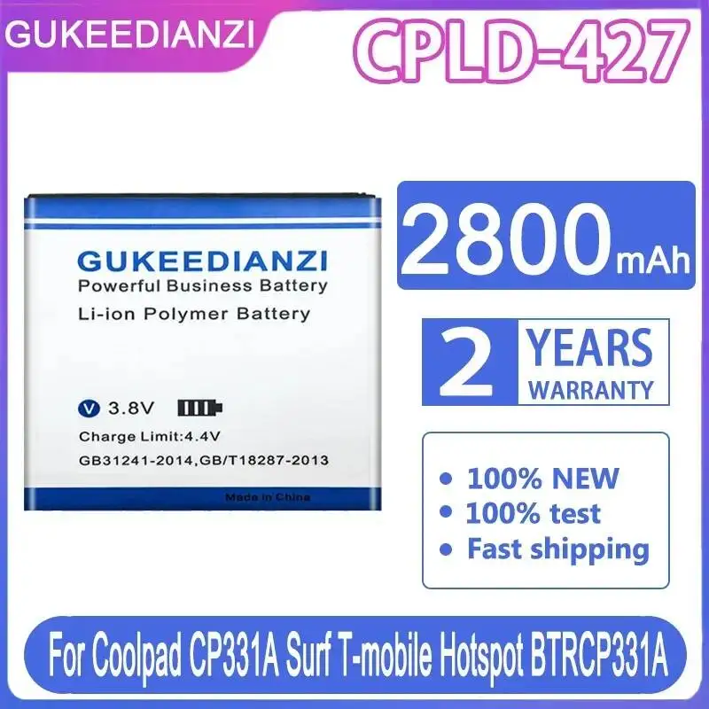 

Аккумулятор CPLD-427 для Coolpad CP331A Surf T-Mobile Hotspot BTRCP331A, 2800 мАч, с длительным сроком службы, для мобильного телефона