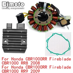 CBR 1000 RR 2009 Engine Stator Coil+Voltage Regulator rectifier For Honda CBR1000RR Fireblade CBR1000 RR8 RR9 2008 With Gasket