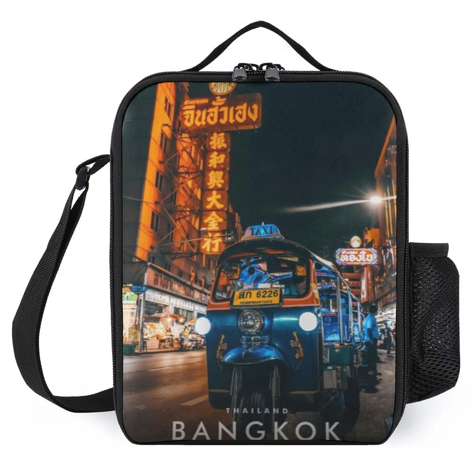 

Bangkok City Koeltas Printed French School Teacher Gifts Mini Cooler Bag Insulation Lunch Box Bag