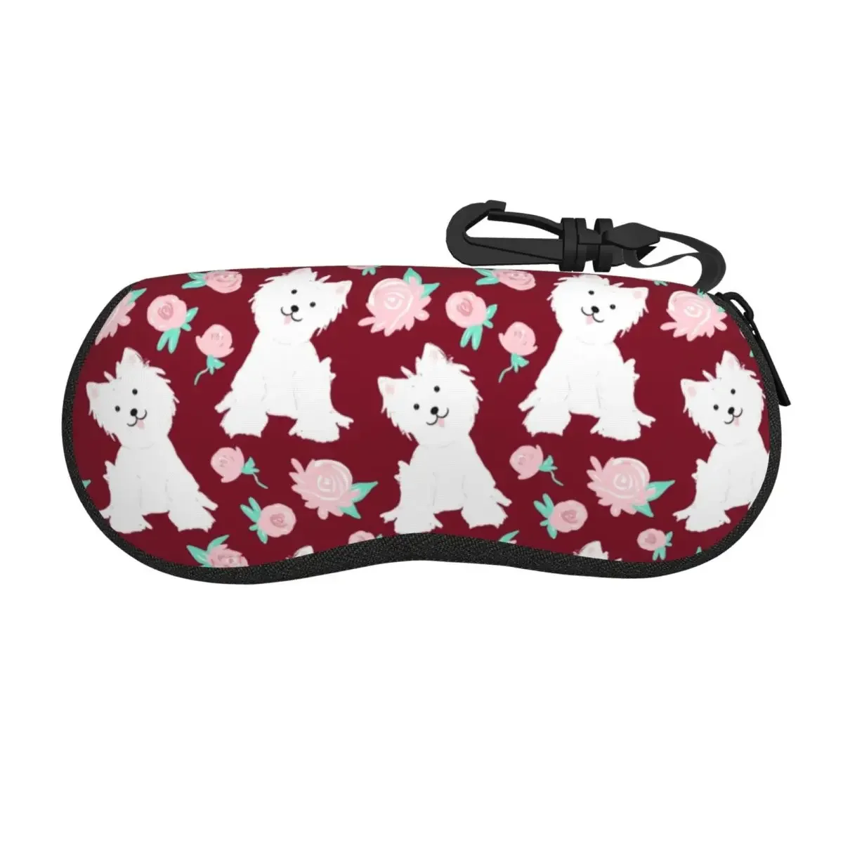 

Cute Westie Dog Glasses Case Unisex Cool West Highland White Terrier Eyeglasses Case Sunglasses Protector Box