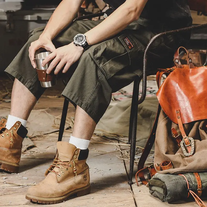 

Американские ретро-шорты для мужчин, летние, тонкие, повседневные, свободного кроя, прямые, модные и стильные.