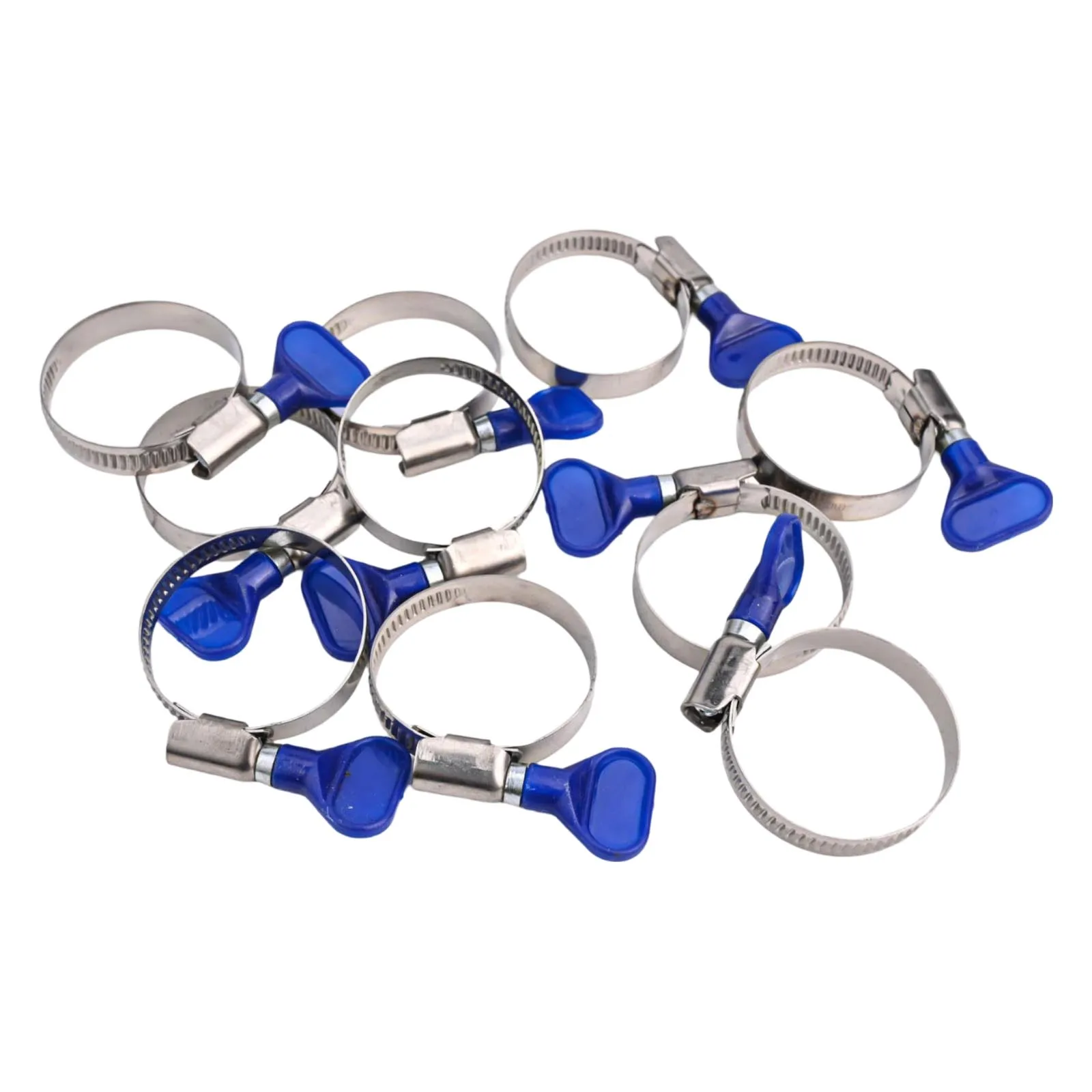 10 Pieces Hose Clamps Adjustable Hose Clamps Tight Seal Effortless Installation High Clamping Force Non-slip Grooves