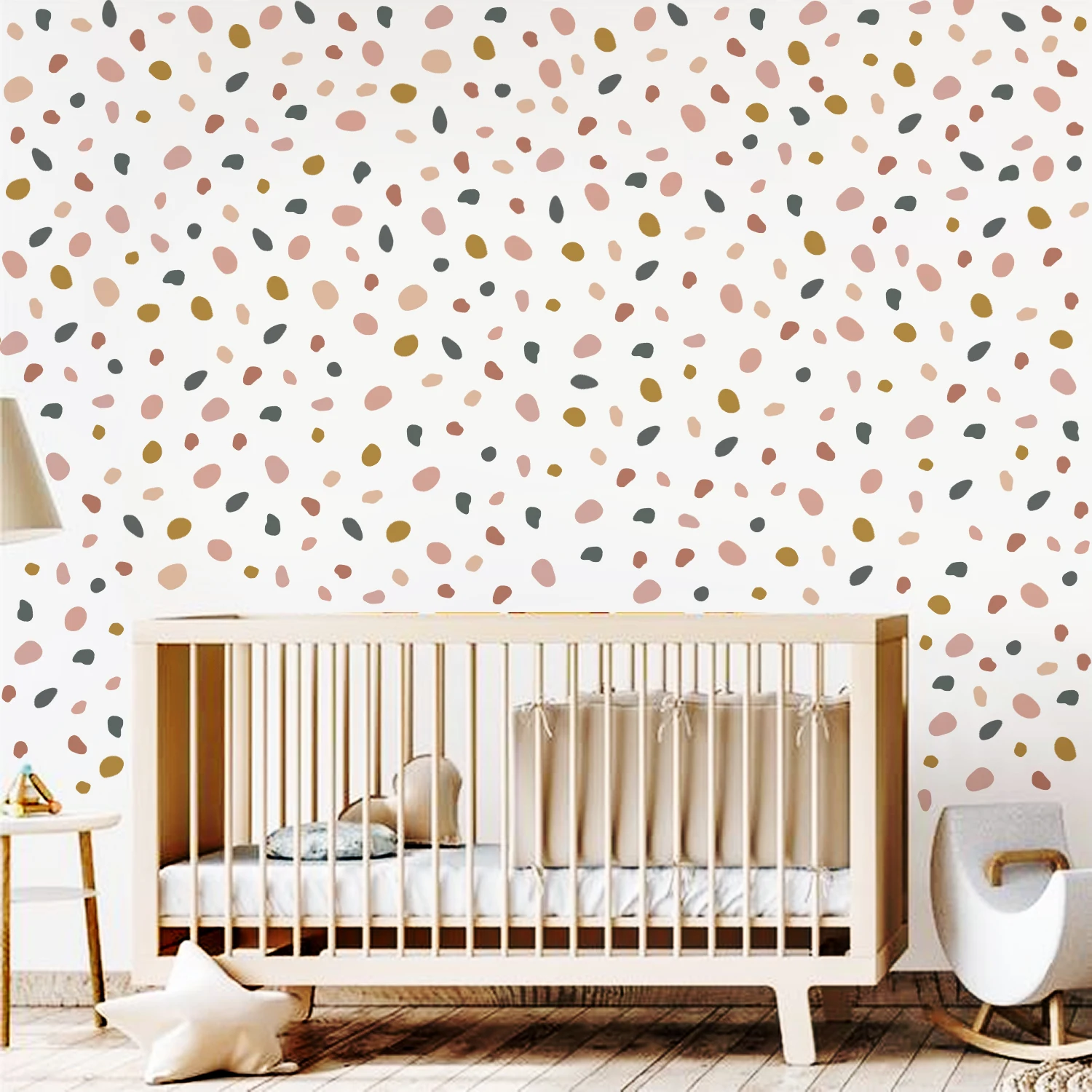 Irregular Polk Dots Kid's Room Wall Sticker Boho Leopard Spot Colorful Wall Decoration Decals Self-adhesive Baby Girl Boy Room