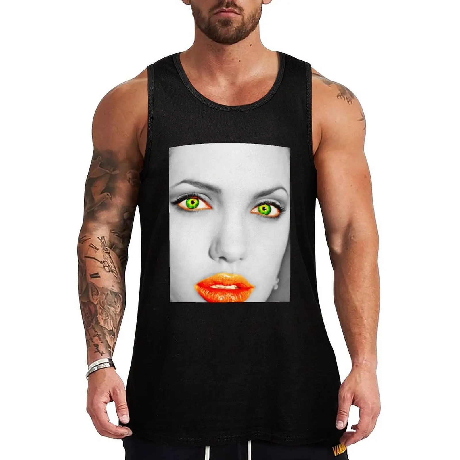 Angelina Jolie Tank Top Utility Work Tank Top Durable Casual Sleeveless