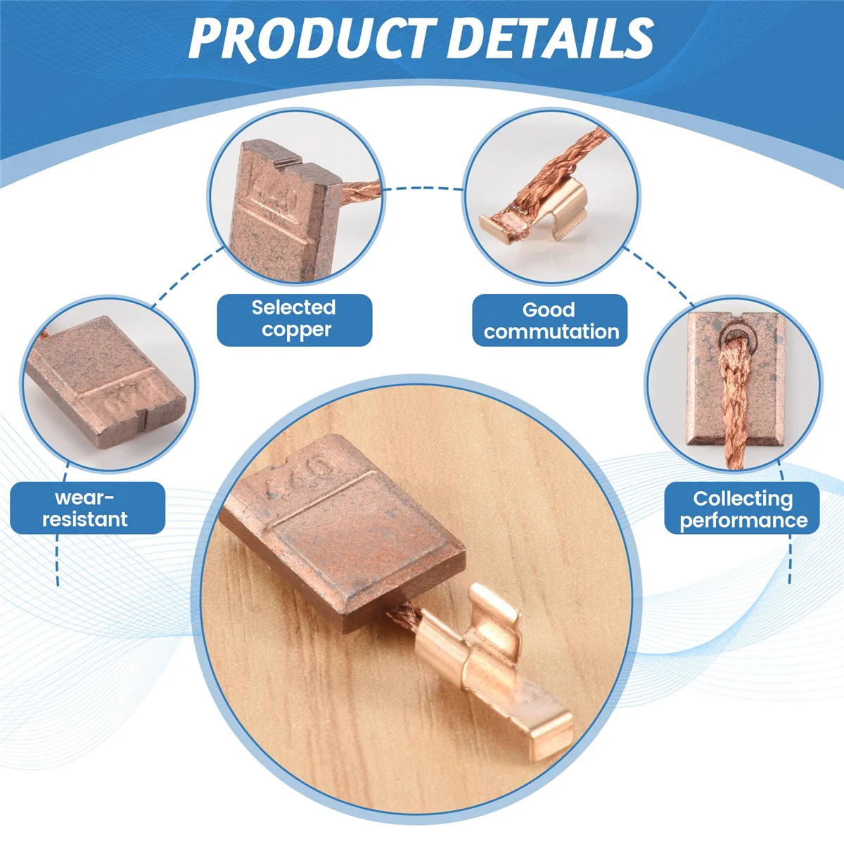 New Replacment CB440 Carbon Motor Brushes for Makita CB-440 / CB-436/195021-6/194427-5/194159-4 BTS130RFE DCPB16,10 Pair