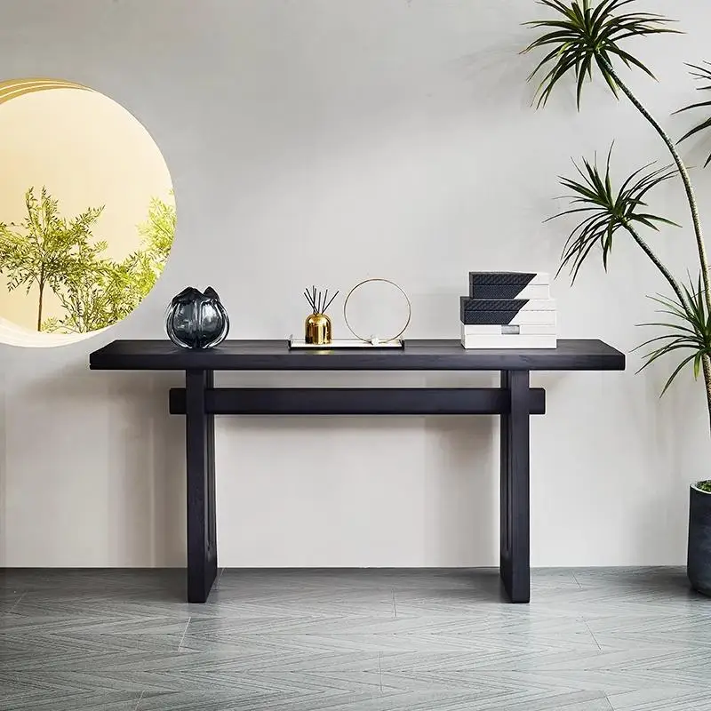 

American Elegant Console Tables Entryway Wood Minimalist Classic Console Table Rectangle Design Bureau Living Room Furniture