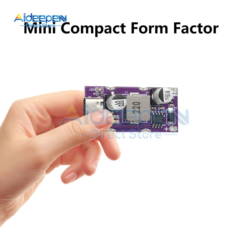 Módulo de carregamento rápido PD63W Tipo-C Interface USB suporta PD3.1 QC2.0/3.0/3.0 FCP/SCP/HVSCP AFC Carregador rápido DC 9-31V