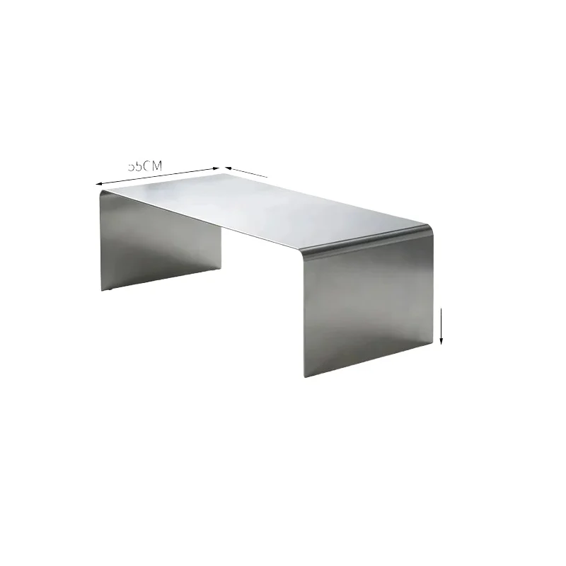 CX minimalist stainless steel coffee table rectangular living room storage cabinet mobile corner table