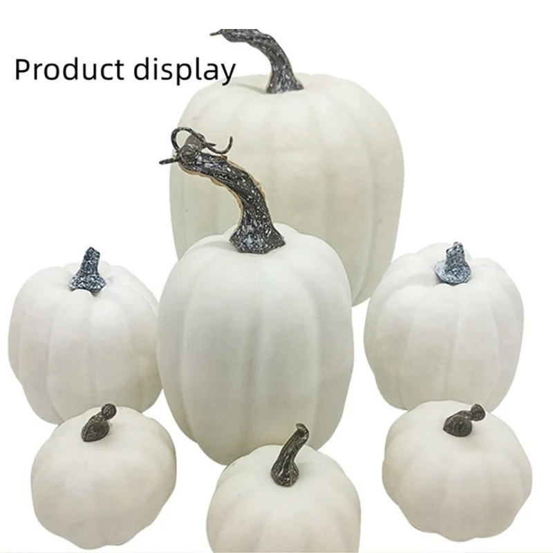Thanksgiving Artificial Pumpkins Sets Assorted Big And Small Pumpkins Fake Pumpkins Farmhouse Fall Harvest Table Halloween Decor