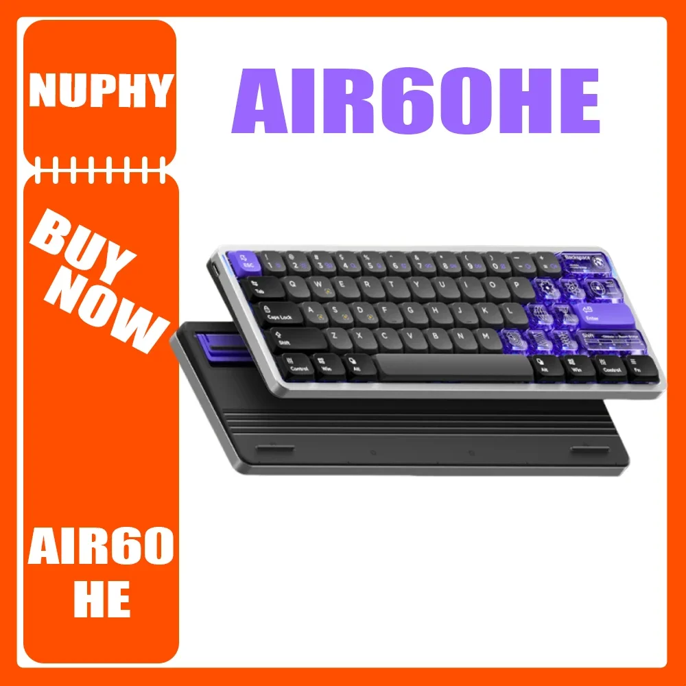 NuPhy Air60 HE Magnetic Axis Keyboard Wired Hot Swap Keyboard 8K Ultra Low Delay Quick Trigger E-Sport Gaming Keyboards Gifts