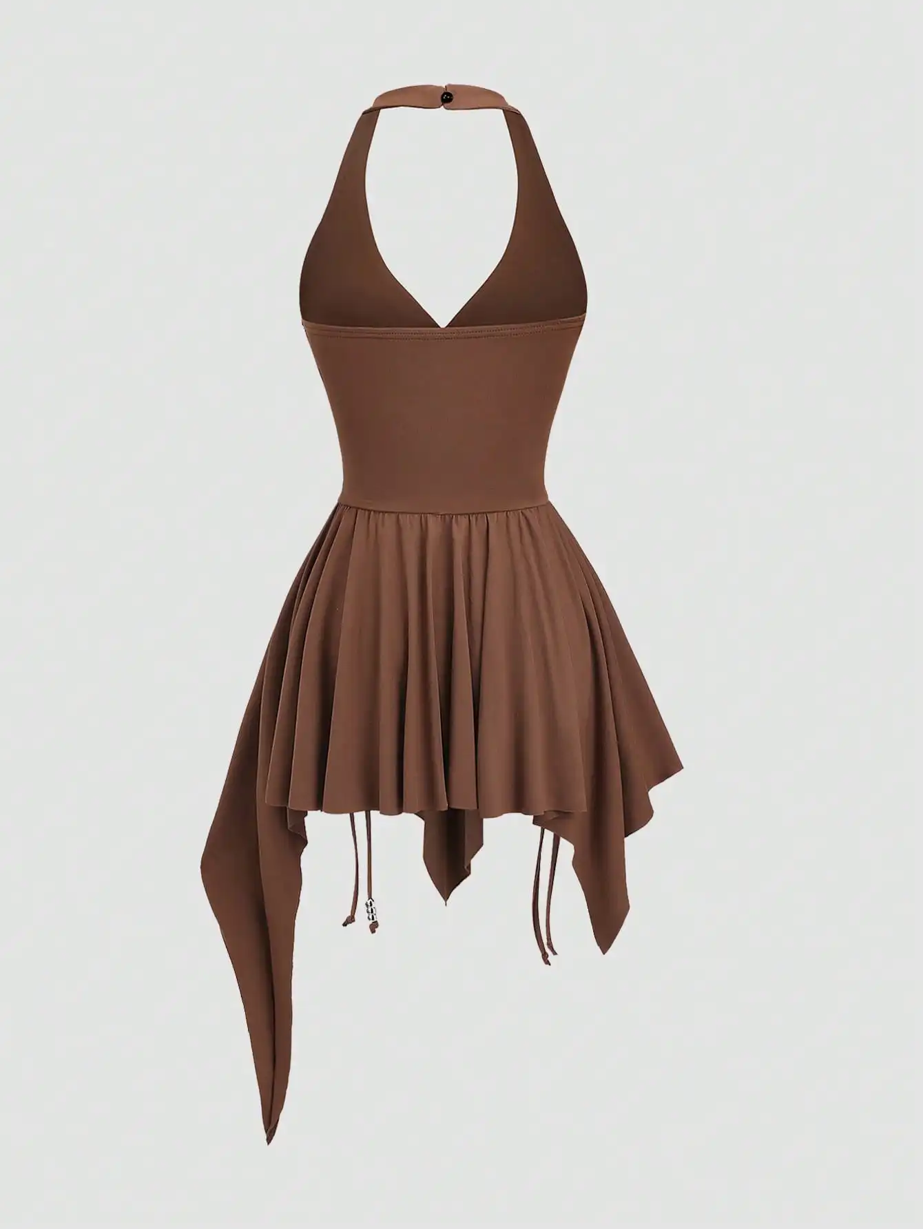 Sweetra Wasteland Vintage Style Punk asymétrique taille cintrée couleur Mauve conception Unique femmes Mini robe