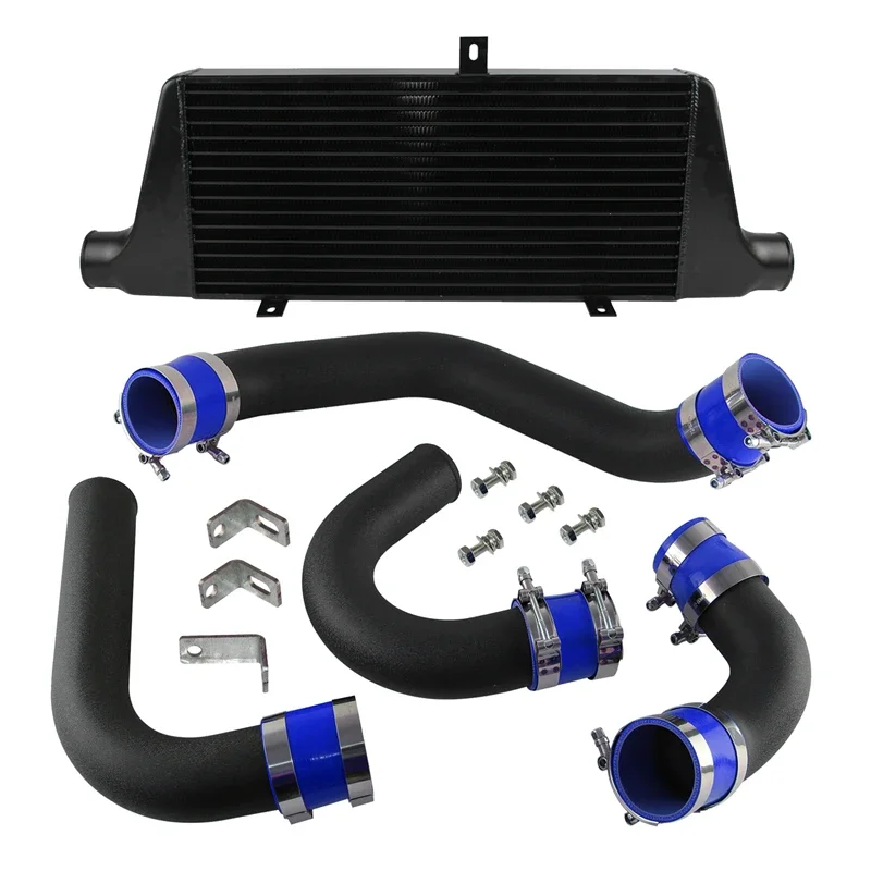 Aluminum Tube & Fin Intercooler Hose Kit For Toyota MARK II JZX110 1JZ-GTE 1JZGTE 2.5L Torbo Engine 2000-2004 450BHP