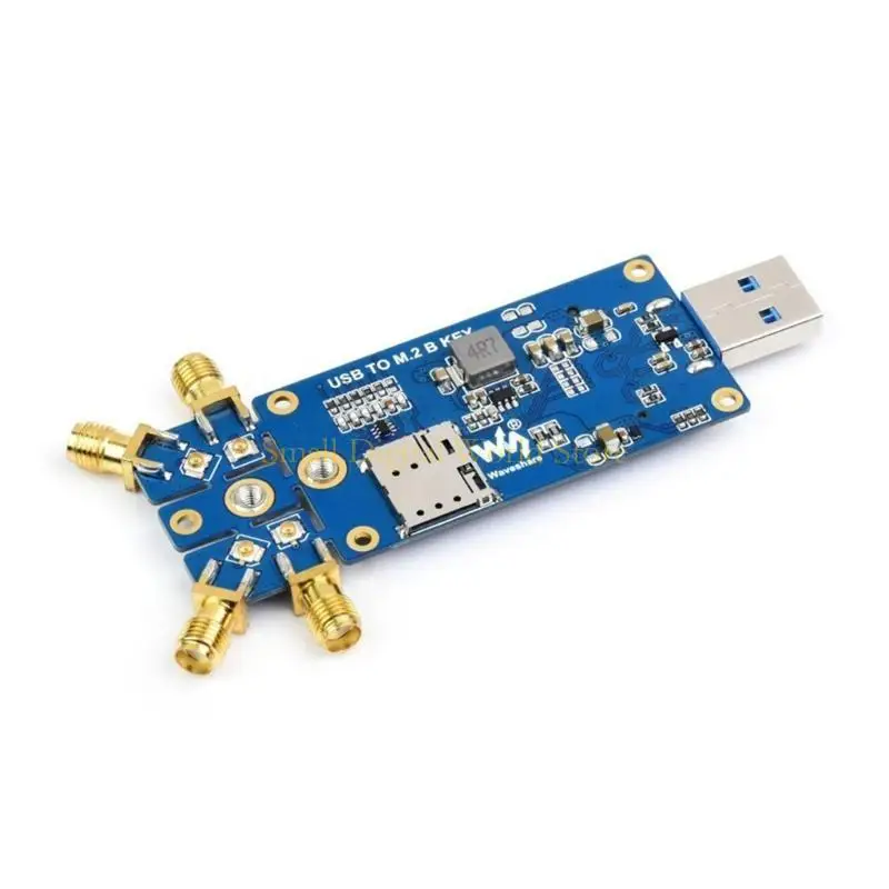 

77UB USB3.1 to M.2 Key B Port DONGLE USB Expansion Board Four with Antennas Aluminum Alloy Heatsink Case forRaspberryPi