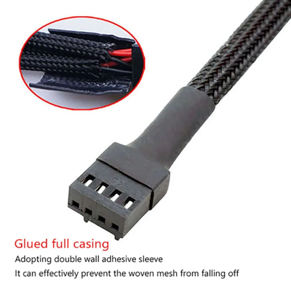 PWM Fan Splitter 4pin Adapter Cable 1 To  1/2/3/4  Computer CPU Fan Splitter PC Fan Extension Power Cable Fan Cooling Y Splitter