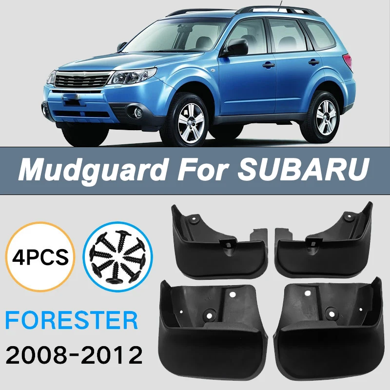 

For SUBARU FORESTER 2008-2012 2009 2010 Automotive Tire Mudguard Waterproof Prevent Mud Splashing Car Mud Flaps 4pcs Accessories