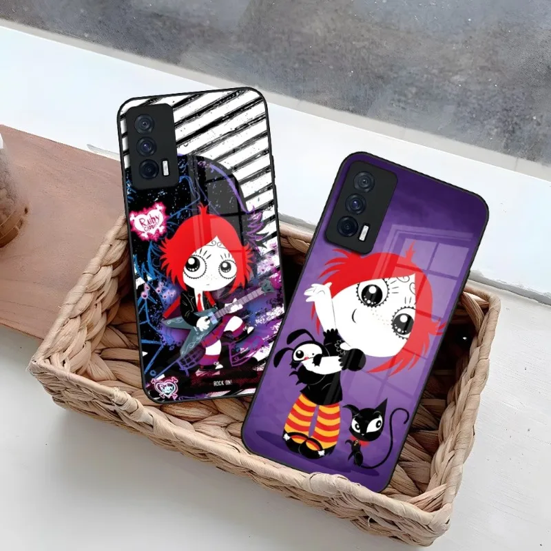 Cute Red Hair Ruby Gloom Phone Case For Oppo A54 A15 A94 A92 A55 A93 A95 K9 K7 Reno 5 7 6 4 Find X5 X3 X2 Toughened Glass