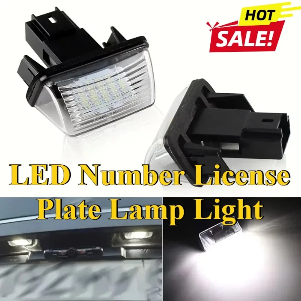 Para peugeot 206 207 307 308 407 5008 parceiro citroen c3 c4 c5 xsara picasso led número lâmpada da placa de licença luz 2 peças/4 peças