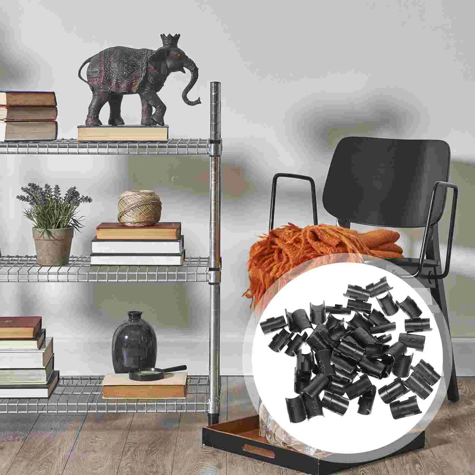 25 Pairs of Durable Wire Shelf Clips for Wire Shelving Easy to Use and Sturdy Structure Secure Your Shelves with Confidence