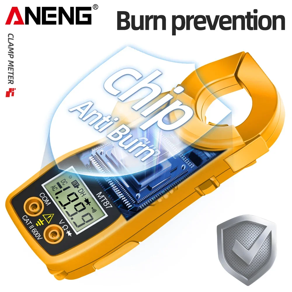 ANENG MT87 1999 التهم الرقمية المشبك متر المتعدد تيار مستمر/التيار المتناوب جهاز قياس الجهد الكهربائي الحالي مقياس التيار الكهربائي NCV أوم عالية الدقة كاشف أداة #5