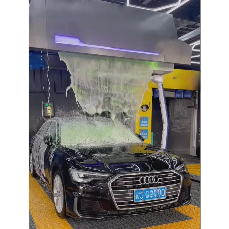 A Fully Automatic Car Washing Machine That Operates 24 Hours a Day Does Not Require Manual Labor