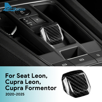 Real Hard Carbon Fiber For Seat Leon Cupra Leon Cupra Formentor 2020 2021 2022 2023 2024 2025 LHD RHD Car Gear Shift Knob Trim