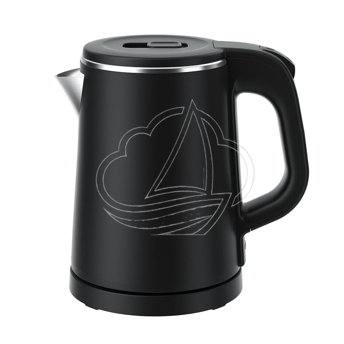 0.8L 304 Stainless Steel Electric Kettle with Tray Mini Kettle for Hotel Homestay