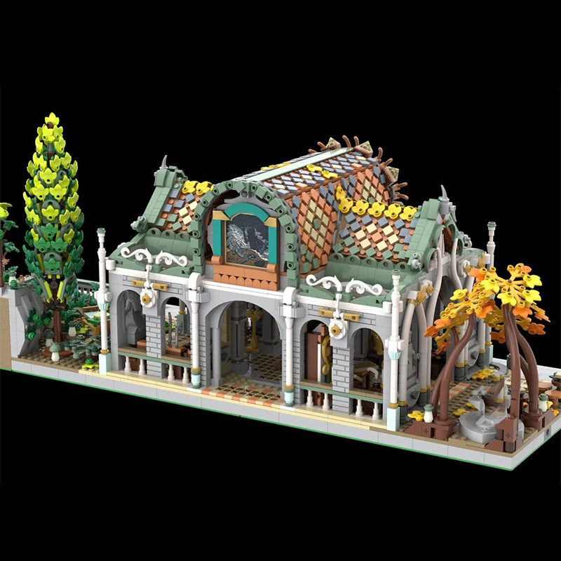 4425pcs MOC Elven Market Hall - Rivendell Modification Modular Buildings Model Toy Building Blocks Christmas Gift Architecture