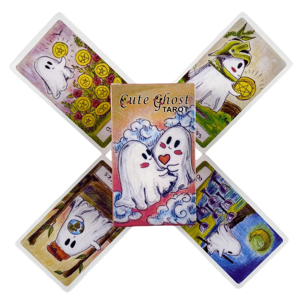 Cute Ghost Tarot Cards A 78 Deck Oracle English Visions Divination Edition Borad Playing Games