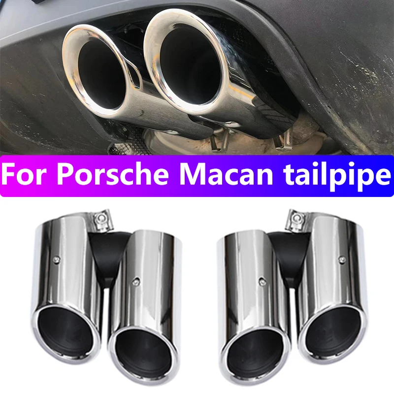 

1 pair for 2014-2025 Porsche Maca 2.0T exhaust pipe modification GTS quad out black muffler nozzle tip