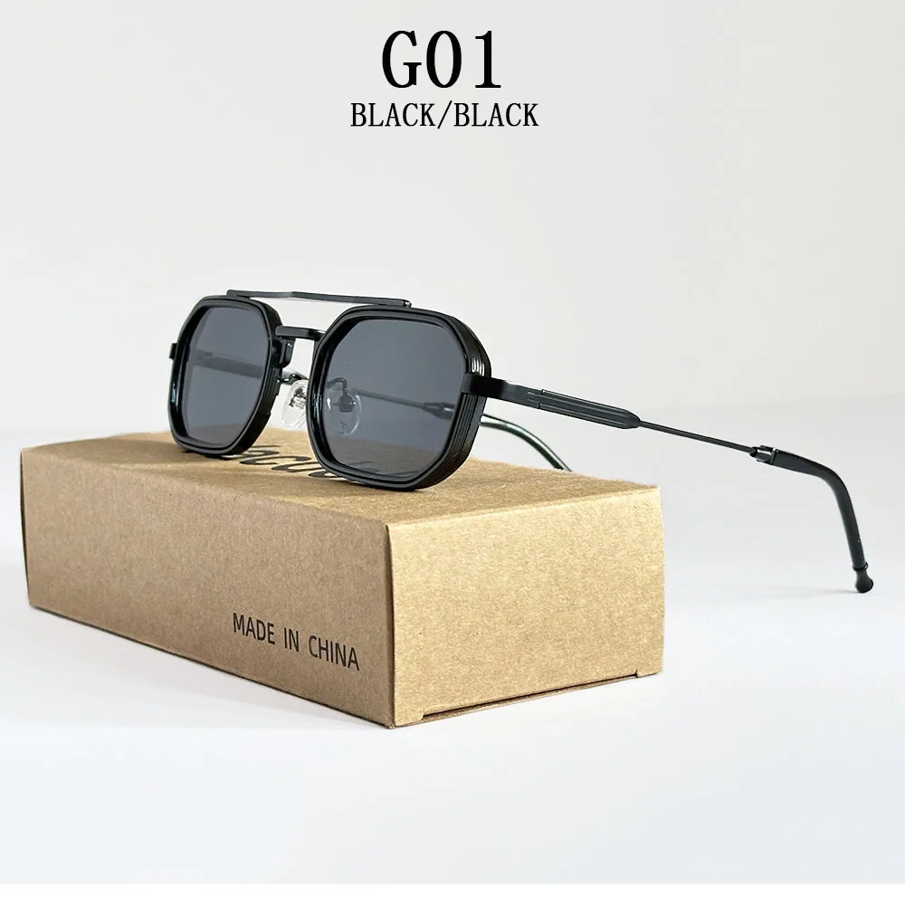 Platz Punk Sonnenbrille Für Männer Luxus Vintage Steampunk Sonnenbrille Frauen Trendy Mode Gläser Dropshipping Gafas De Sol Hombre – Detail 1