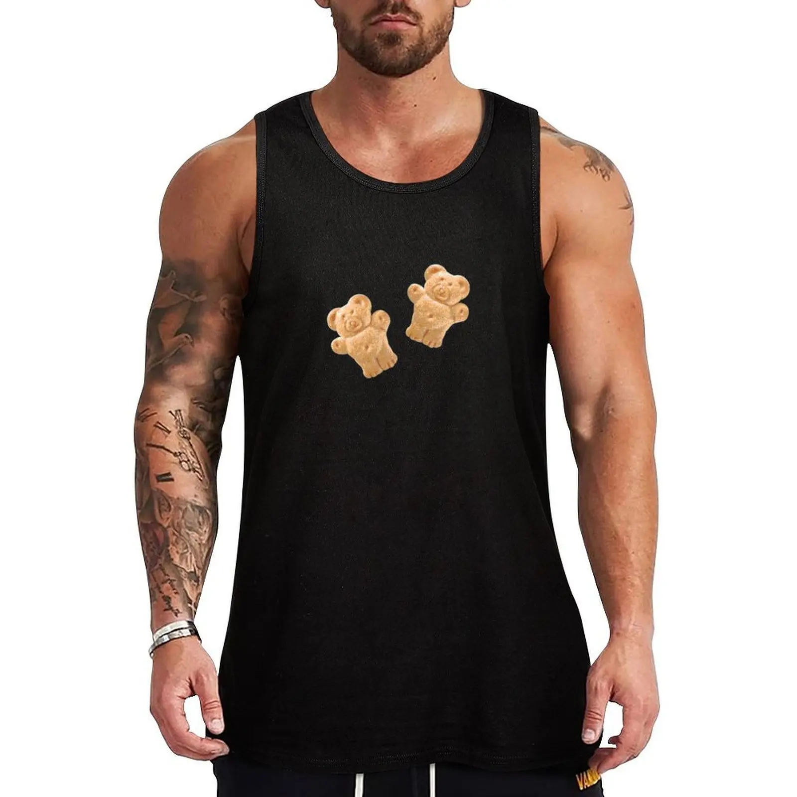 Camiseta sin mangas Teddy-Bars Chocolate Delicia Biscuits Greatest Taste, camiseta básica para uso diario, tela suave y cómoda